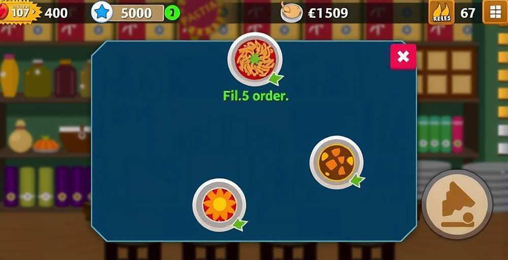 Dhaba Duty Dash - Customer Order Taking Dhaba Duty Dash gameplay showing customer interaction screen where player takes orders for different Indian dishes
